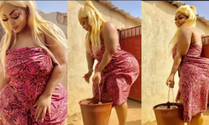 Chubby Kpékus with heavy duty bounces it for her fans on cam (Video)