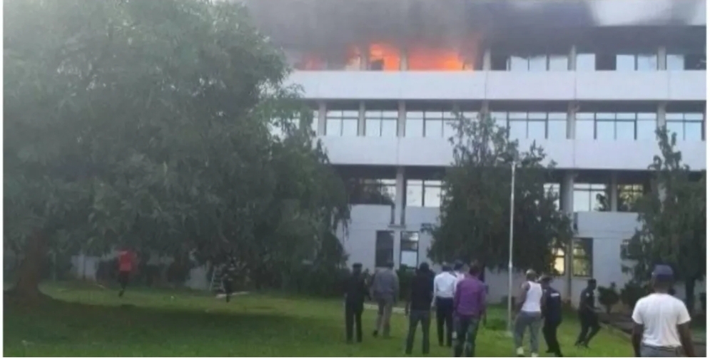 Breaking: Supreme Court complex is reportedly on fire.