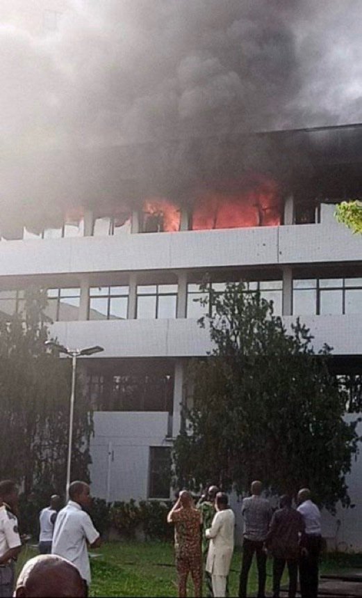 Nigerian Supreme Court Building On Fire