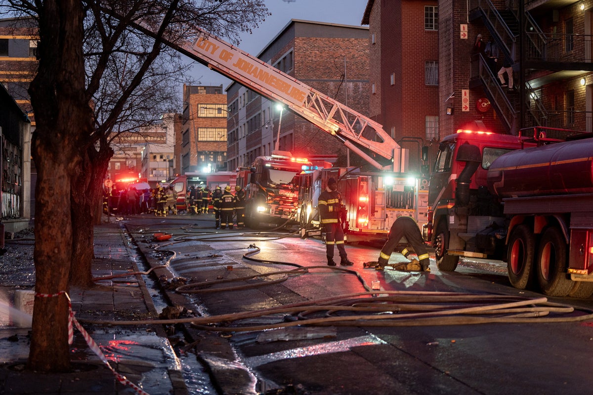 Johannesburg fire – latest: At least 63 dead as blaze engulfs five-storey building in South African city