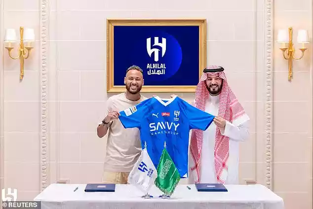 Neymar completes £78m move to Al-Hilal from Paris Saint-Germain.