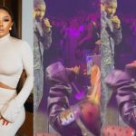 Toke Makinwa Loses Her Home Training As She Attends Usher’s Show In Paris [Video]