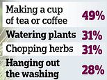 Stressed? Hang up the washing… Doing everyday tasks could be the best way to wind down, study suggests