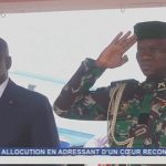 Central African president appears on Gabon state TV welcomed by Oligui