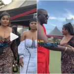 Aba Dhope Goes All In As She Markets Herself At John Dumelo’s Mum’s Funeral