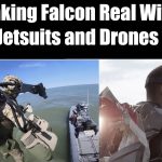 Near Future Super Soldiers Like Falcon With Jetsuits and Drones