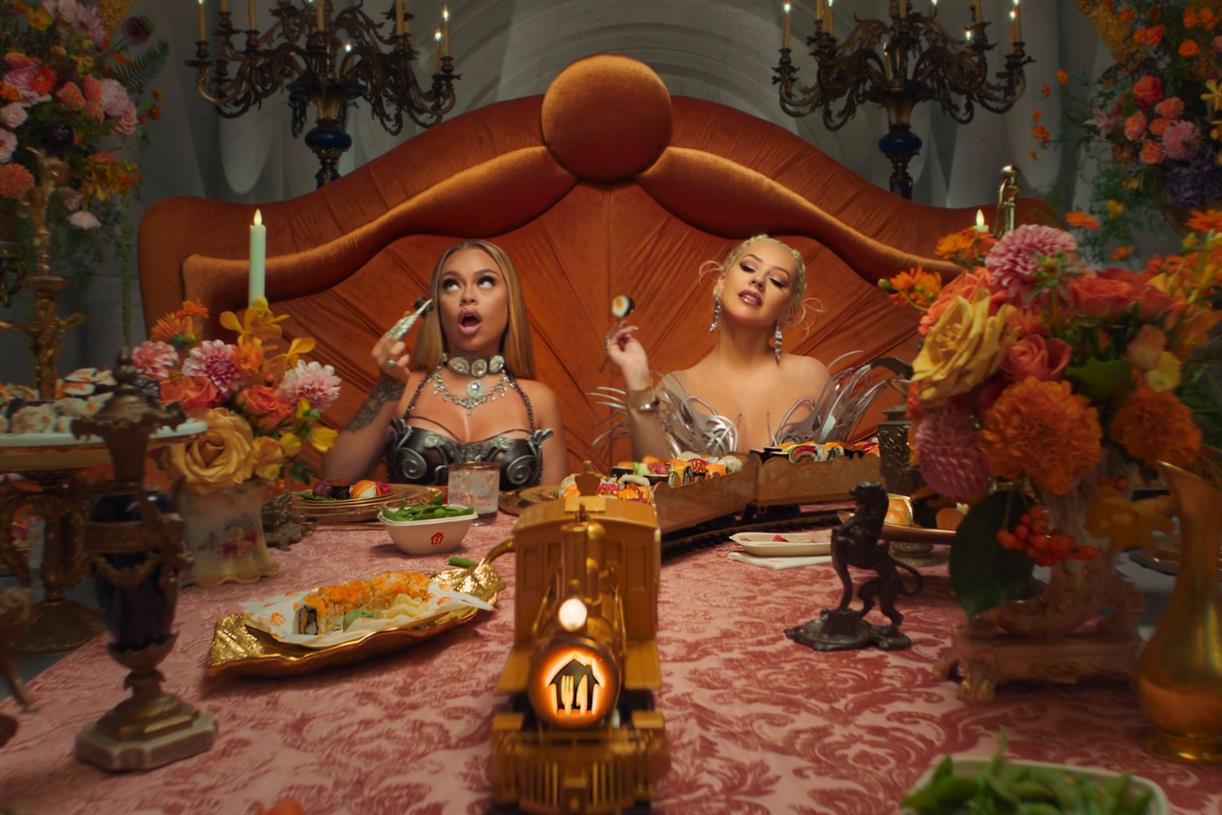 Christina Aguilera and Latto blend opera and rap in new Just Eat campaign