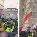 BREAKING: Antisemitic mob chases down man with Israel flag during pro-Hamas London rally