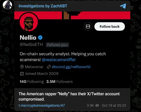 Rapper Nelly’s X Account Hacked In Suspected Crypto Phishing Scam