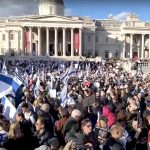 In London’s Trafalgar Square, ‘largest gathering of British Jewish community in decades’ 