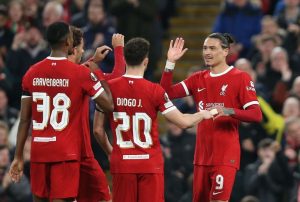 Jota, Nunez, Salah Fire Liverpool To Win Over Toulouse In Europa