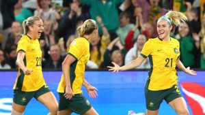 Matildas defender Ellie Carpenter’s perfect response to World Cup heartache sets up 2-0 win over Iran