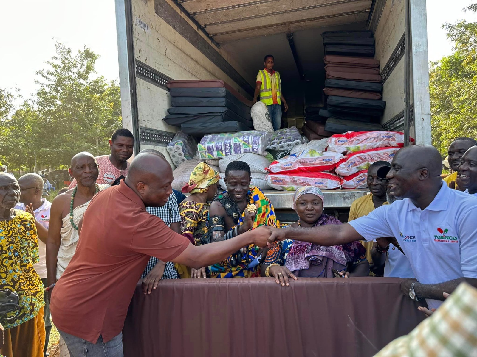 Akosombo dam spillage: Tobinco supports victims with GHS1.5m worth of medicines, relief items