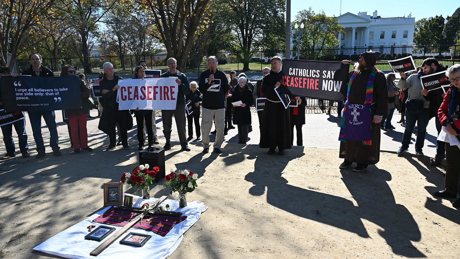 Catholic groups protest at White House to call for Gaza cease-fire