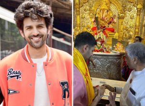 Kartik Aaryan visits Dagdusheth Halwai Ganesh temple in Pune; see photos