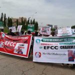 BREAKING: Protesters Storm Abuja Streets, Condemn Olukoyede’s Appointment as EFCC Chairman [PHOTO]