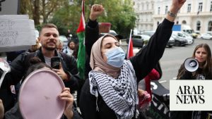 Protesters pack out London station demanding Gaza cease-fire