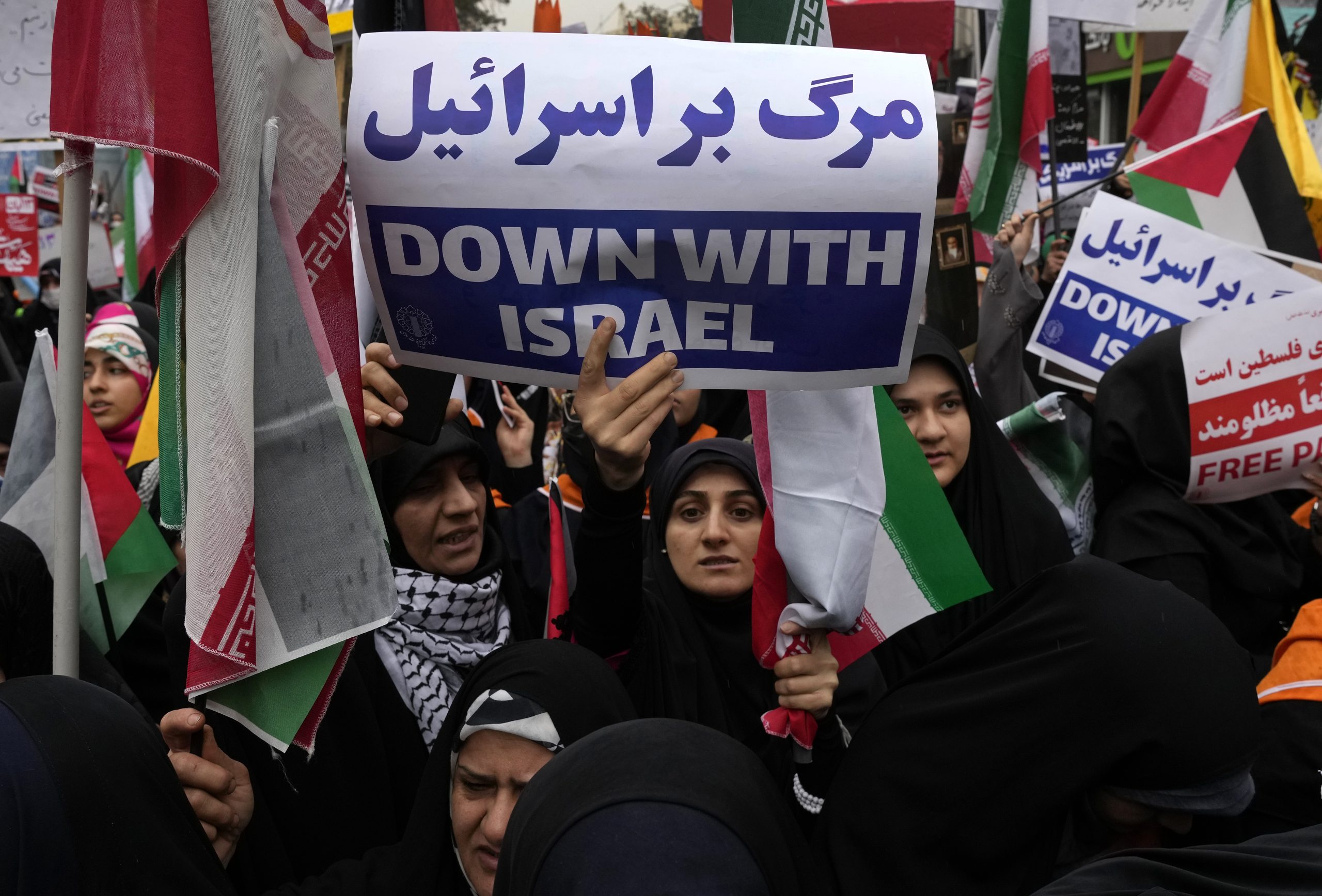 Iranians Mark Anniversary of the 1979 U.S. Embassy Takeover and Call For a Gaza Ceasefire