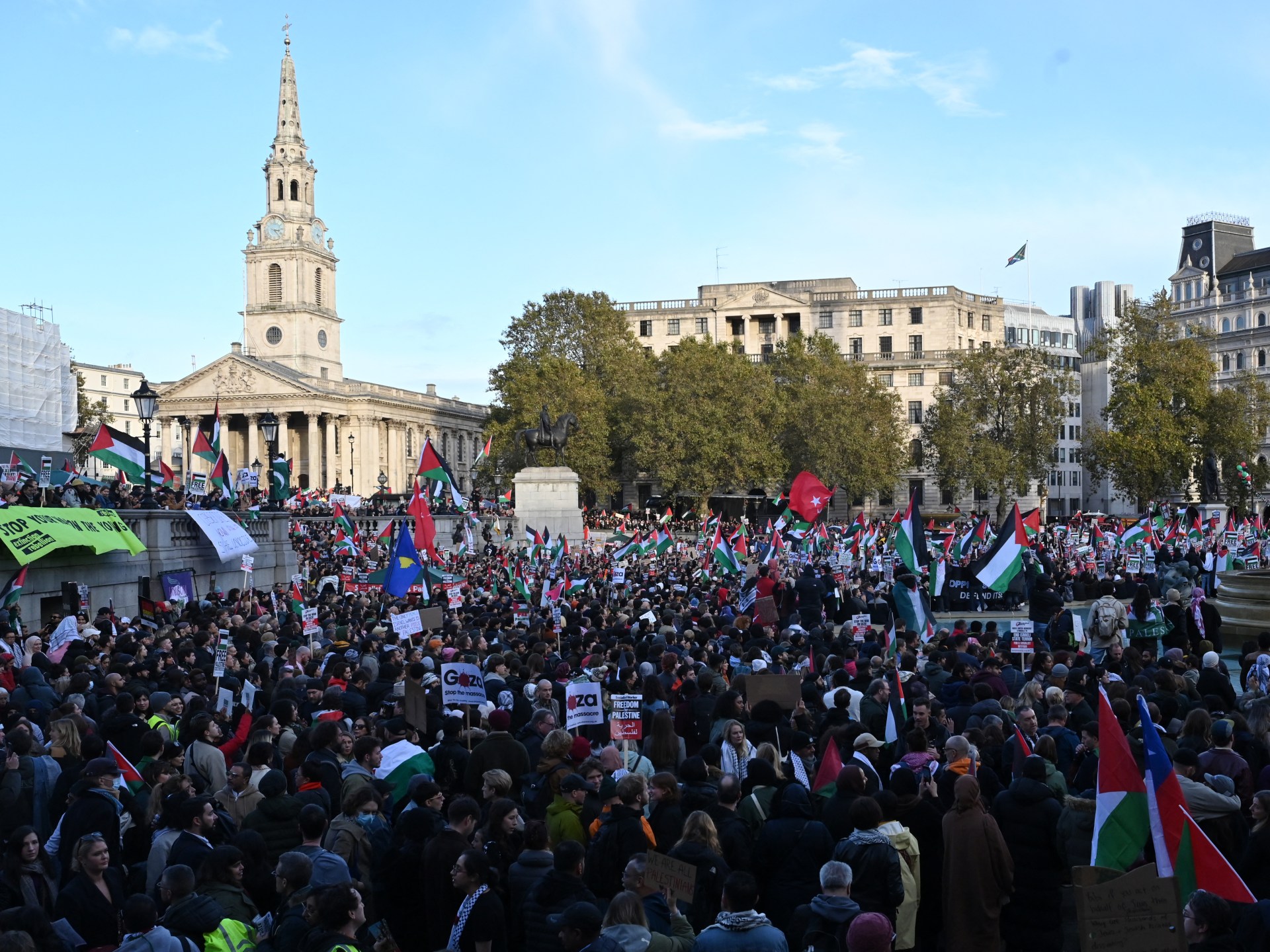 Protesters rally around the world demanding immediate ceasefire in Gaza