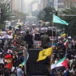 Iranians march for Gaza on anniversary of US embassy takeover