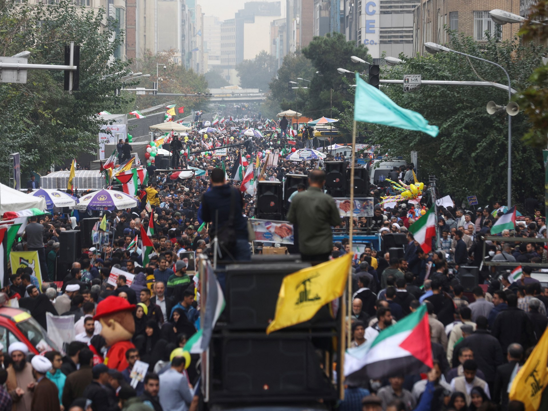 Iranians march for Gaza on anniversary of US embassy takeover