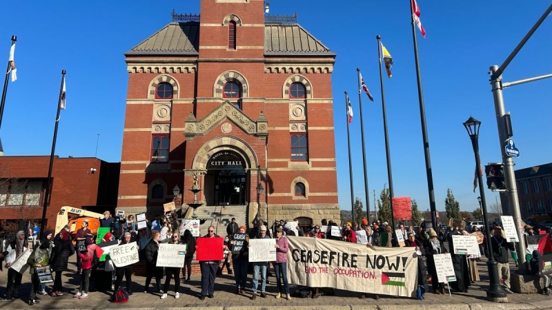 Demonstrations in support of Gaza take place in at least two dozen Canadian cities