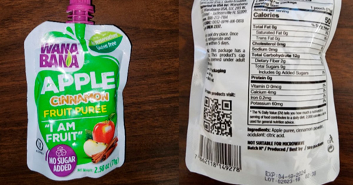 FDA expands recall over lead in WanaBana fruit puree pouches