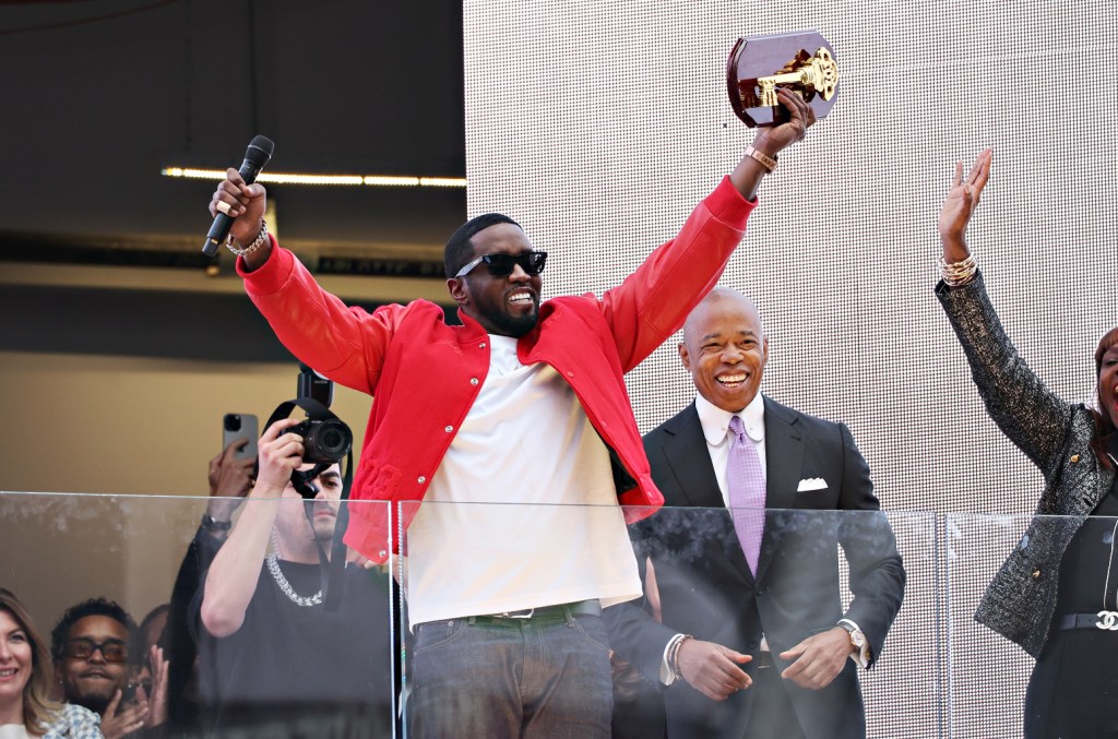 NYC Mayor Eric Adams Gives Diddy a Key to the City During Ceremony in Times Square