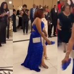 100-year-old woman causes a stir with her grand entrance to her birthday party in heels (video)