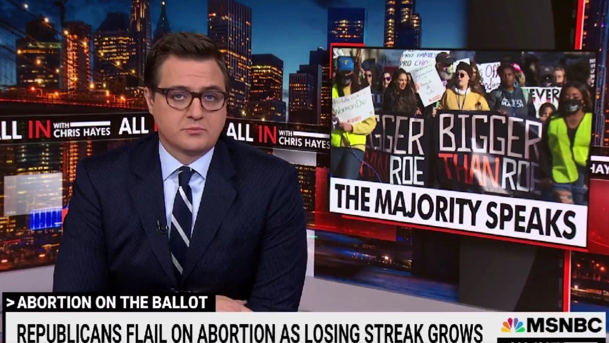 Chris Hayes Says GOP Is ‘Scrambling’ to Hide Abortion Stance: ‘Least Popular Position in American Politics’ (Video)