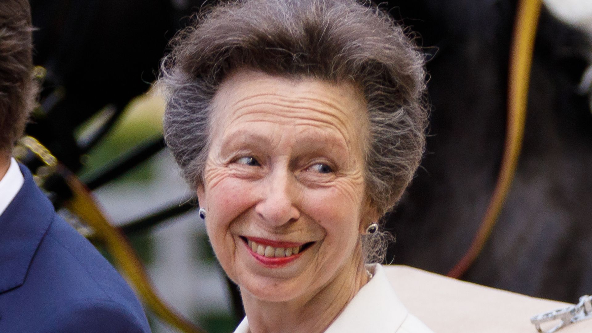 Princess Anne surprises in floor-length lace gown and jewels for glittering reception