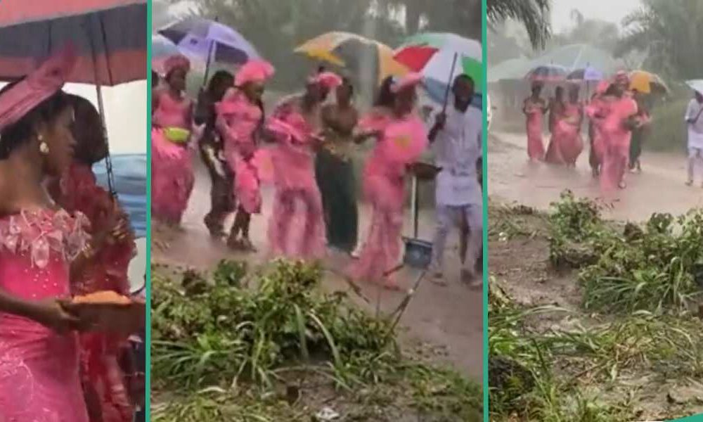 “Marriage Must Go On”: Bride and Her Friends Dance Inside Heavy Rain During Traditional Marriage