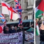 BREAKING: British patriots protect war memorial as anti-Israel protesters flood London streets