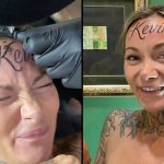 Influencer responds to people saying she will regret ‘tattoo’ of boyfriend’s name on her forehead