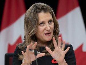 Freeland to present fall fiscal update Tuesday as cost-of-living dominates politics