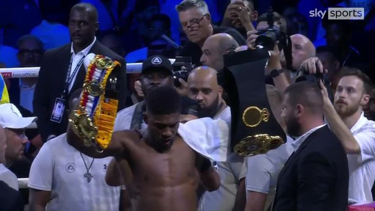 Joshua throws belts and storms out of ring! | Video | Watch TV Show | Sky Sports