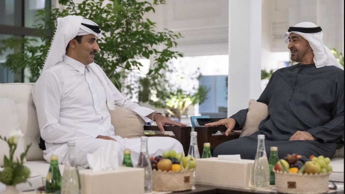 UAE President, Qatari Emir stress need for Gaza ceasefire