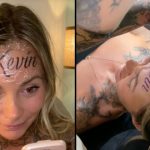 Influencer insists tattoo of boyfriend’s name on her forehead is real