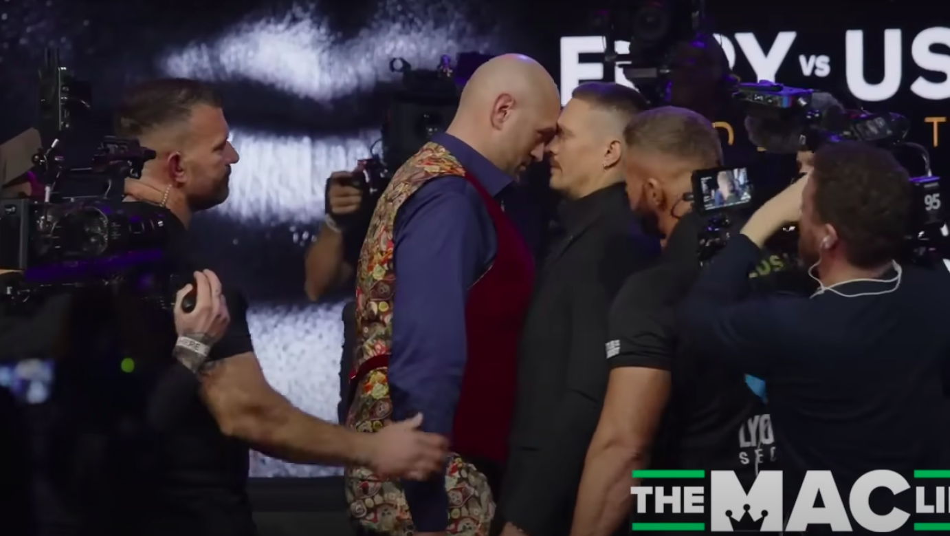 Watch: Tyson Fury, Oleksandr Usyk clash in fiery press conference