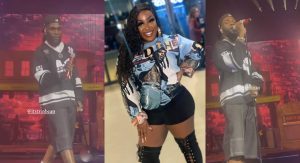 I need just one night alone with you – American lady says after Burna Boy serenaded her at concert (Video)