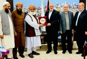 JUI-F chief meets Hamas leaders in Qatar as latter call on Muslim world to ‘unite against Israeli injustices’