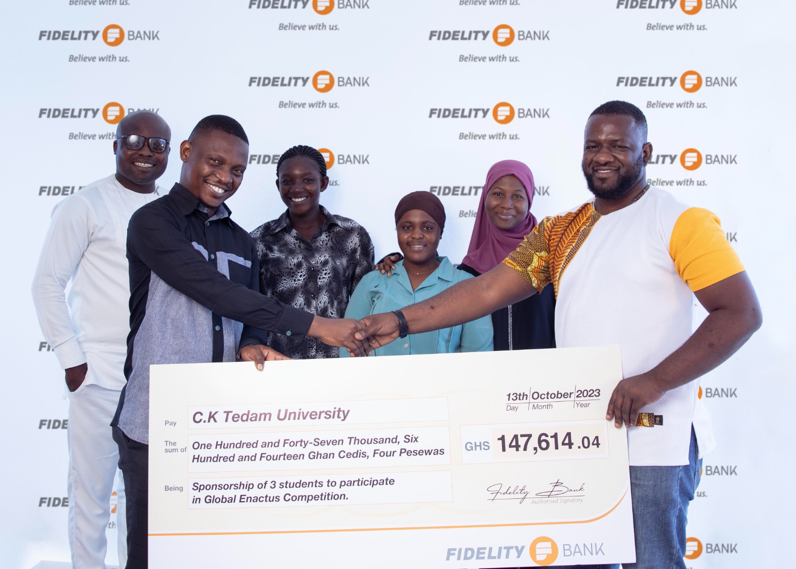 Fidelity Bank Empowers Enactus CKT-UTAS with GHS 147,614 to Shine at the Enactus World Cup 2023