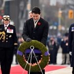 Canadian Remembrance Day ceremonies begin at a time when peace seems far away