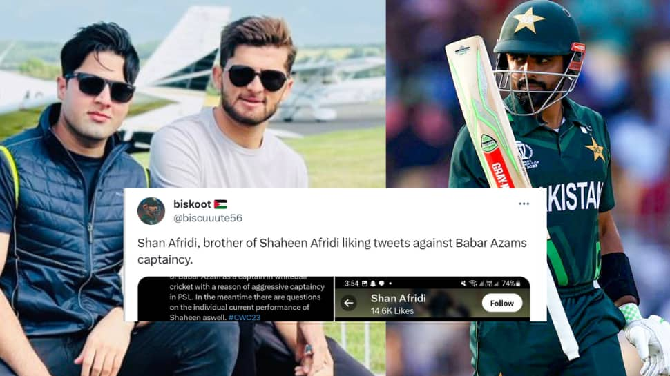 Cricket World Cup 2023: Shan Afridi, Brother of Shaheen Afridi, Caught Liking Tweets Against Babar Azam, Pakistan Fans React Angrily