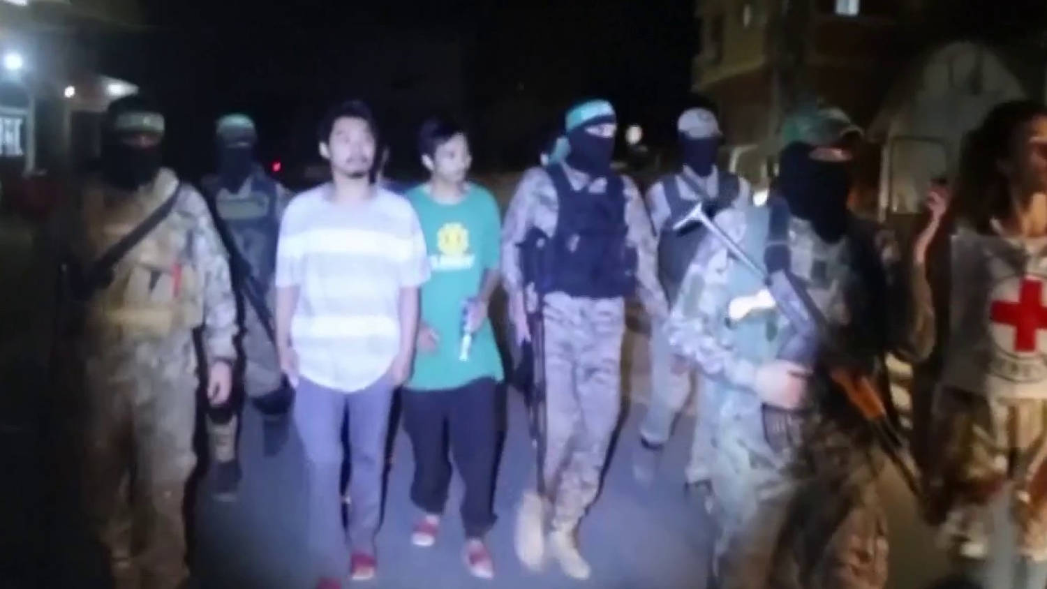 Video shows third group of hostages released by Hamas