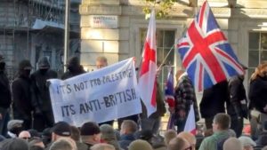 Over 100 British nationalist counter protesters arrested at 300,000 strong anti-Israel march in London