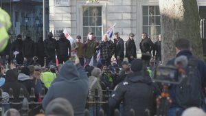 Did the home secretary provoke far-right protests in London?