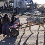 Gaza residents mass at border for safety, but find only more peril