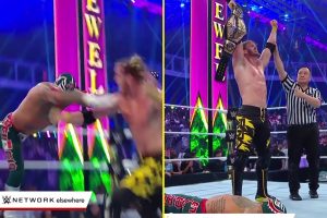 Logan Paul wins first WWE title after landing brass knuckles punch on Rey Mysterio at Crown Jewel