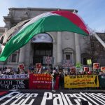 Pro-Palestinian protesters throw smoke bomb, hit with pepper spray after being barred from entering the American Museum of Natural History for the second week